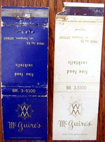 McGuires - Matchbooks (newer photo)